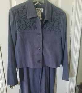 Slate Blue, Plaza South, Pant Suit
